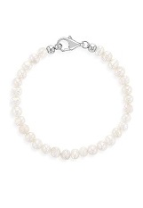 remarkable silver cultured pearl baby bracelet